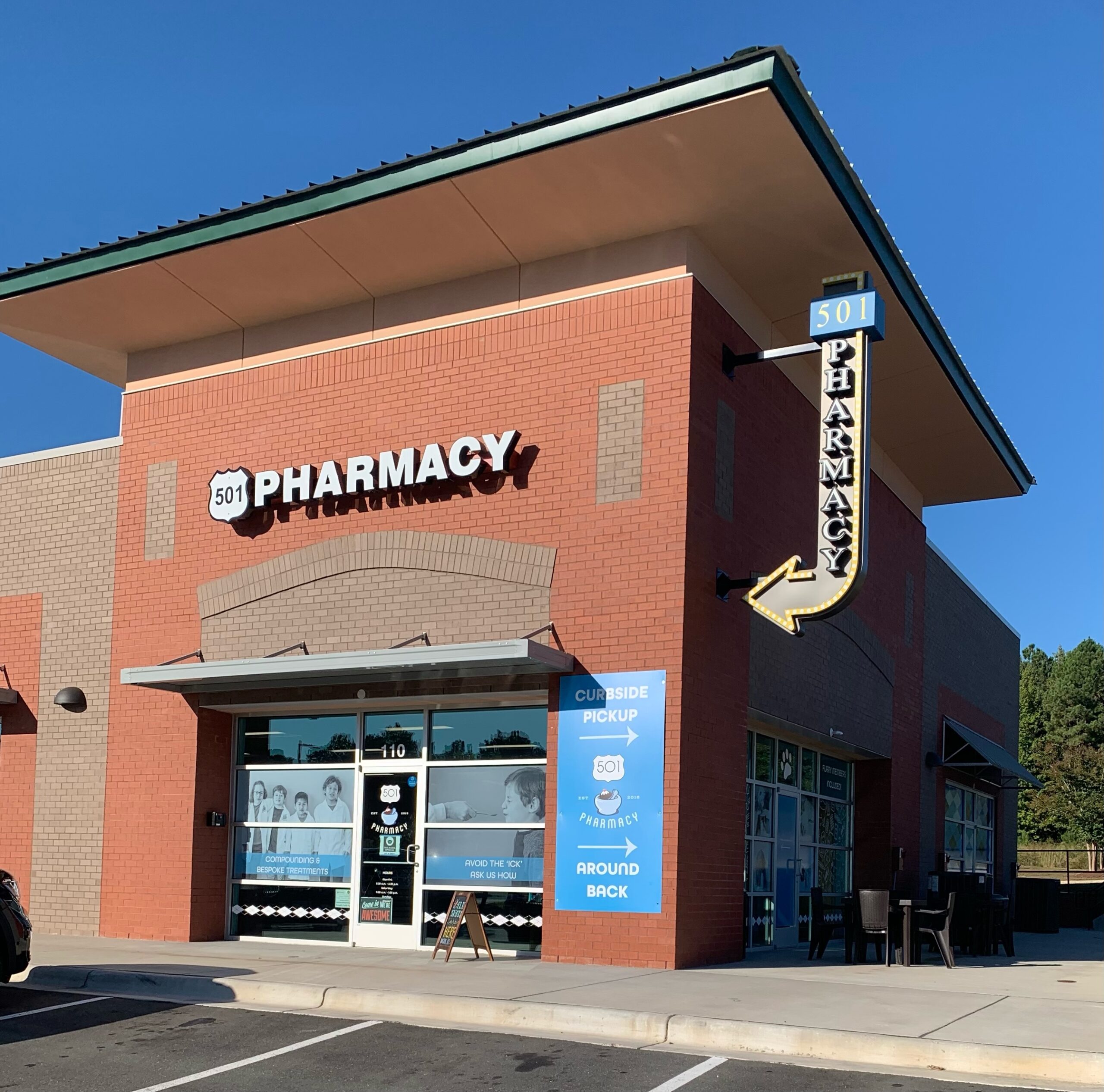 501 Pharmacy Chapel Hill - Curbside Service - Drive Up Around Back