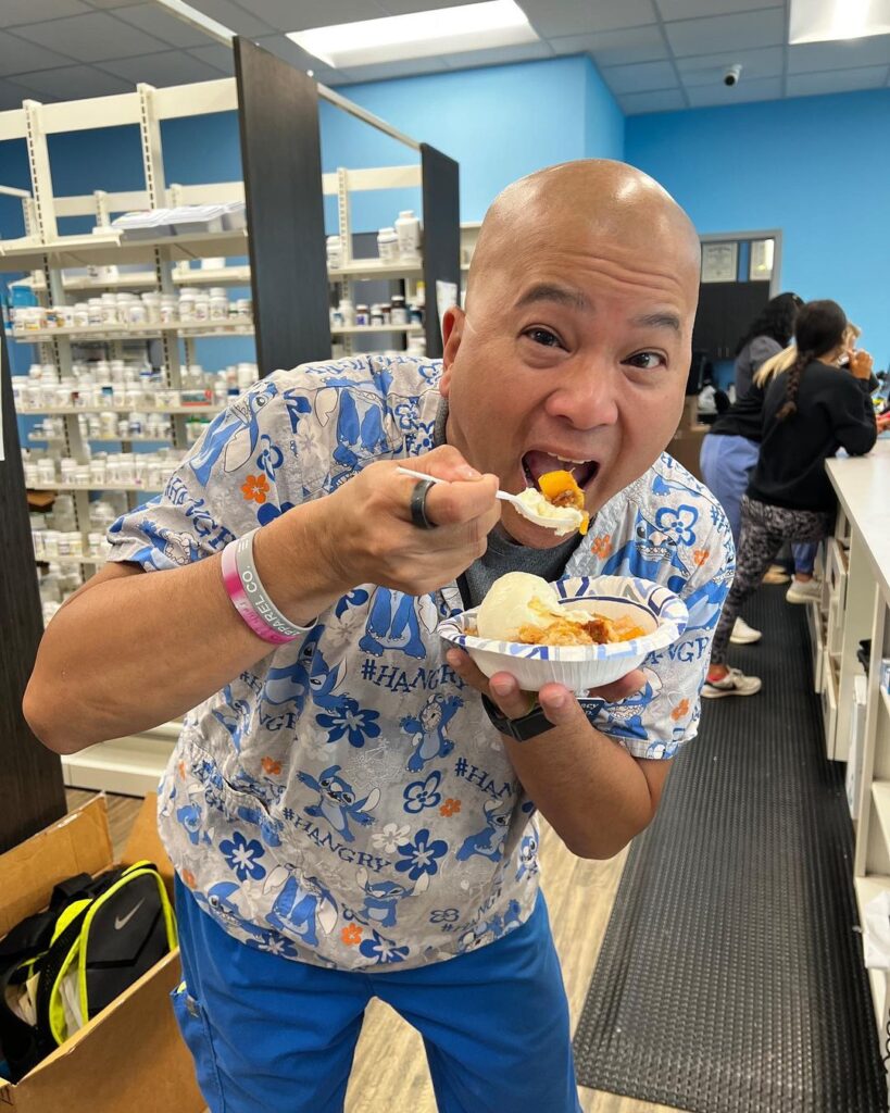 Pharmacist Han Enjoys Ice Cream at 501 Pharmacy
